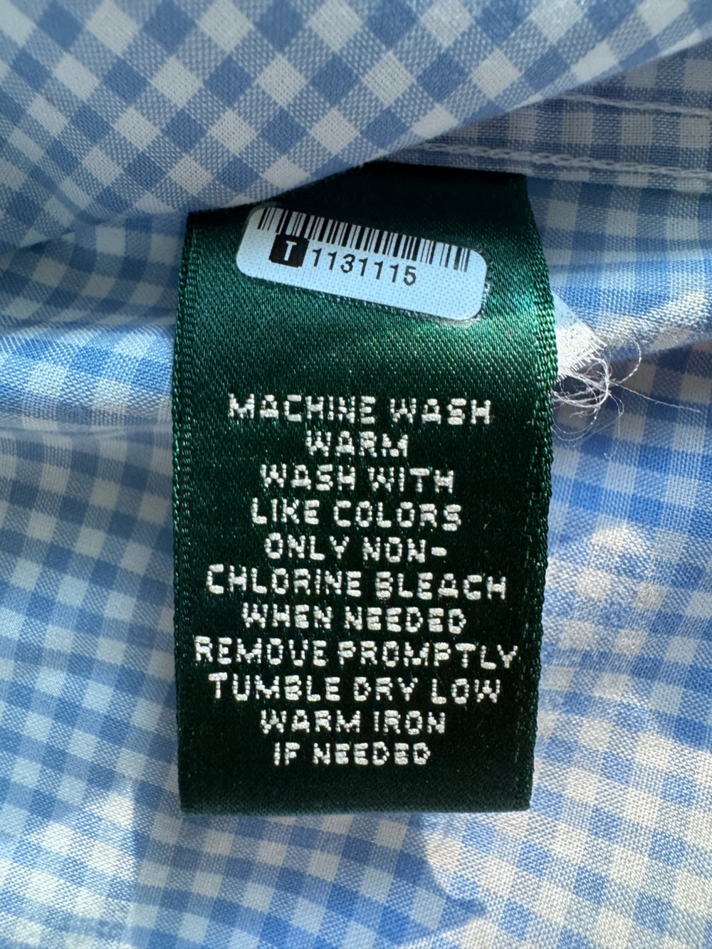 Ralph Lauren Light Blue White Gingham Dress Shirt - Picture 5 of 7